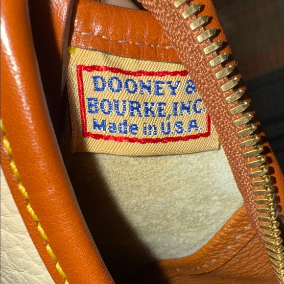 Dooney & Bourke Cream/Brown Hobo Shoulder Bag with pebbled leather - Picture 13 of 13